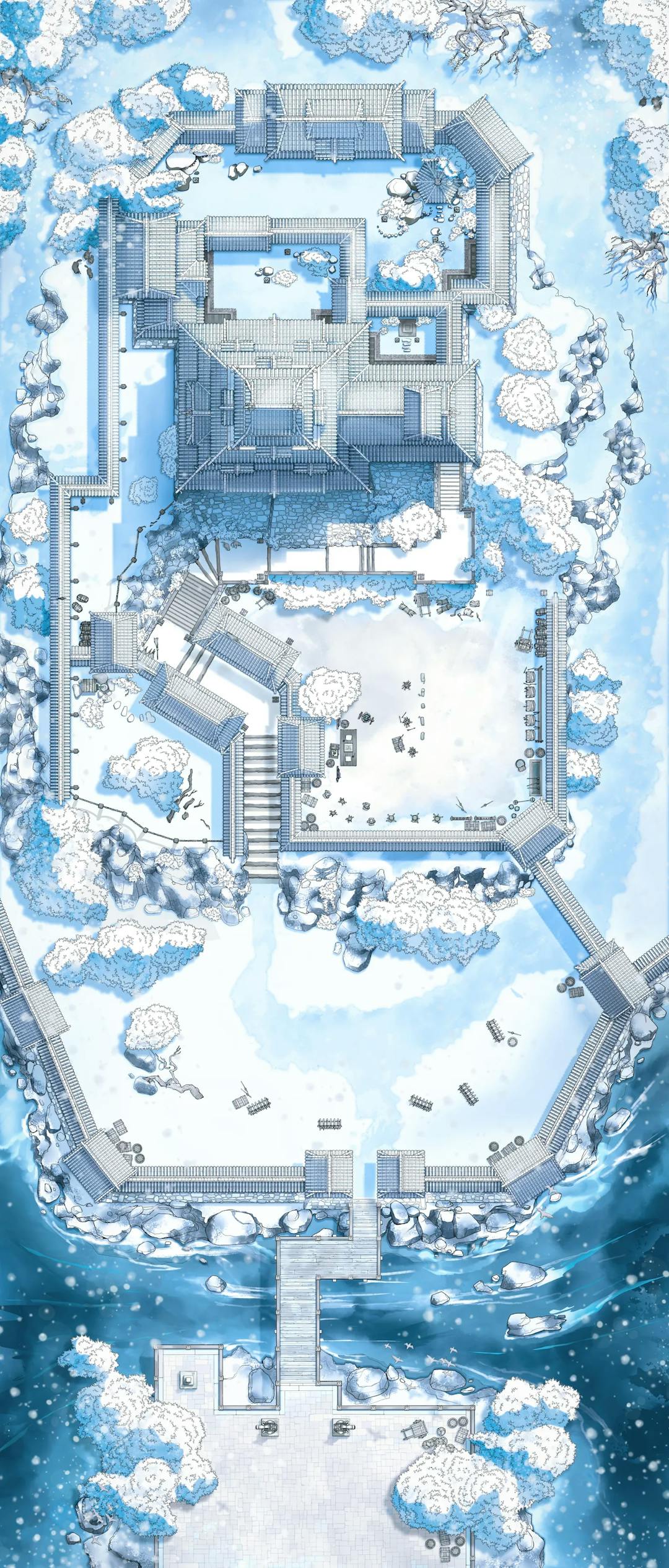 Japanese Castle Exterior map, Winter variant