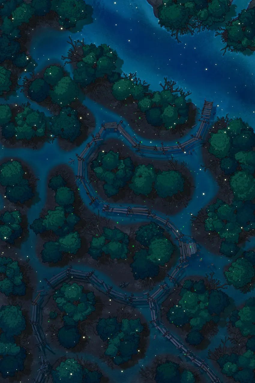 Mangrove Forest map, Fireflies variant thumbnail
