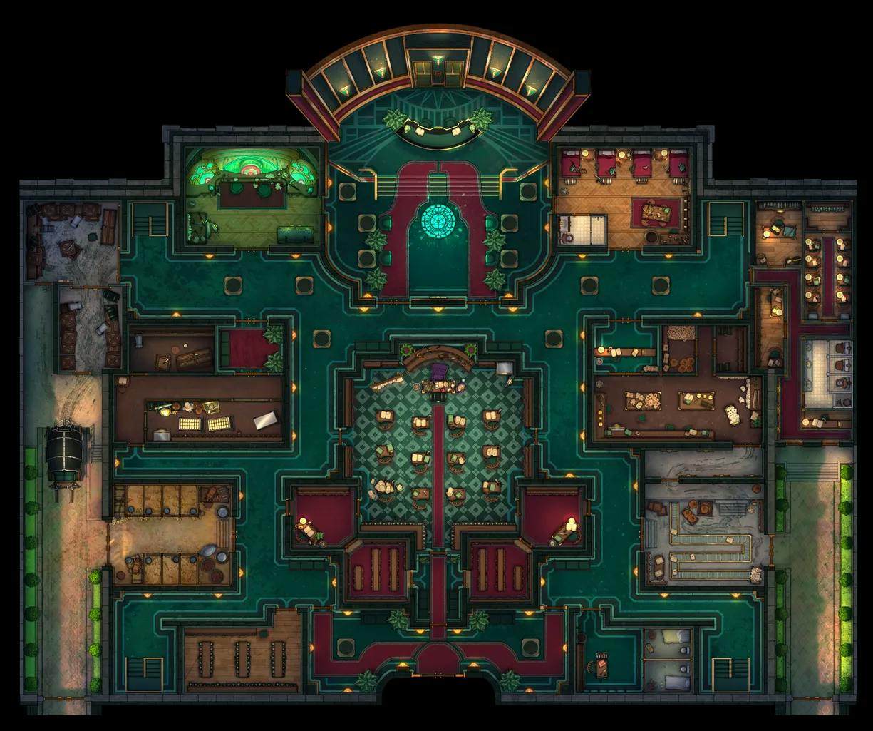 Wizard Bank Interior map, Floor B1 Original Day variant