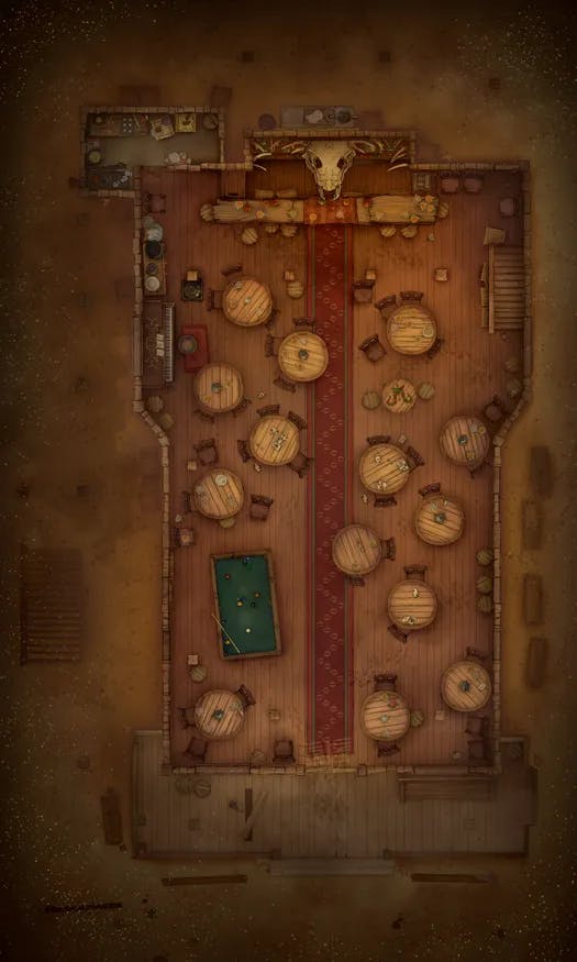 Wild West Saloon map, Ground Floor Dust Storm variant