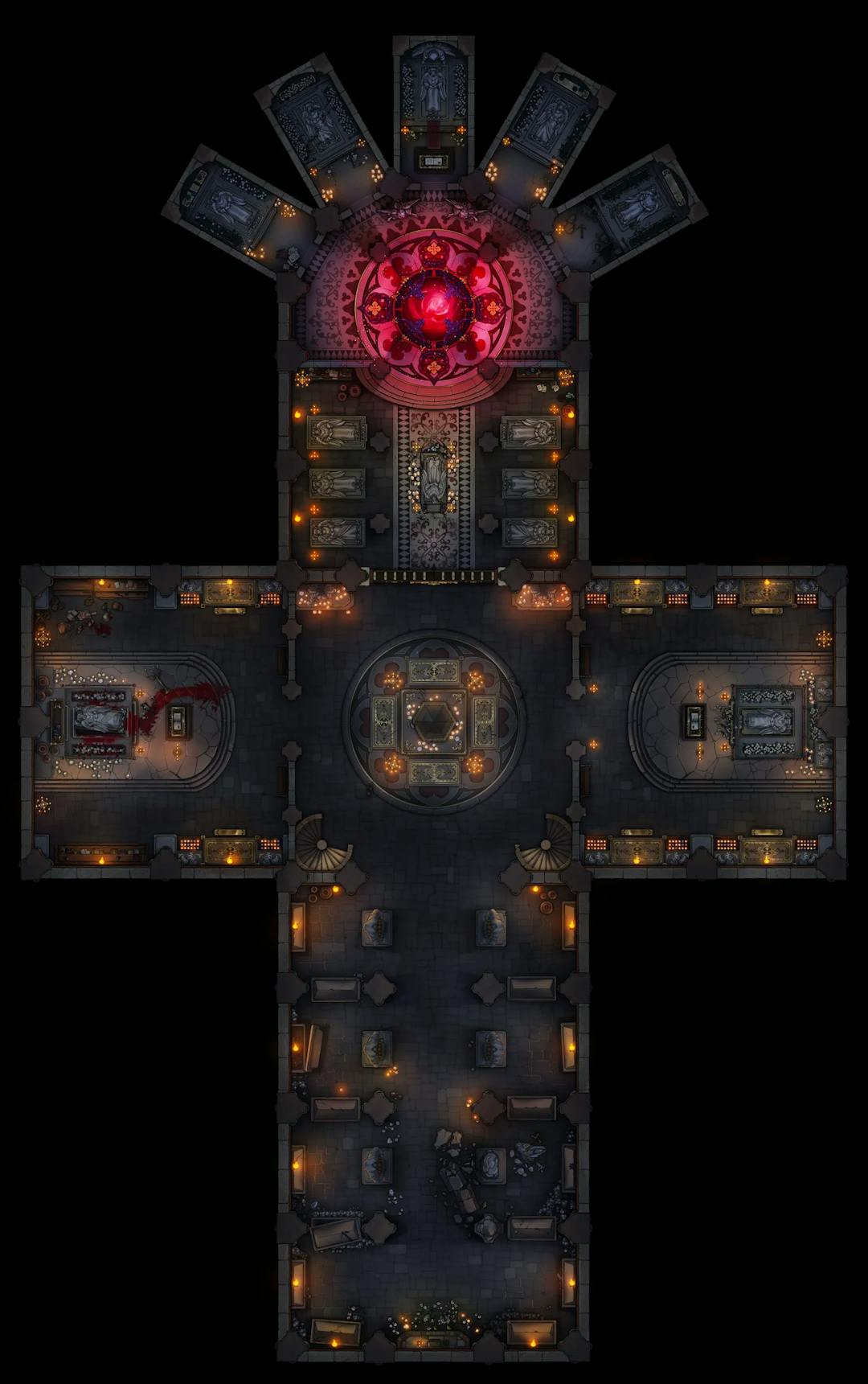 Grand Cathedral Crypt map, Original Night variant