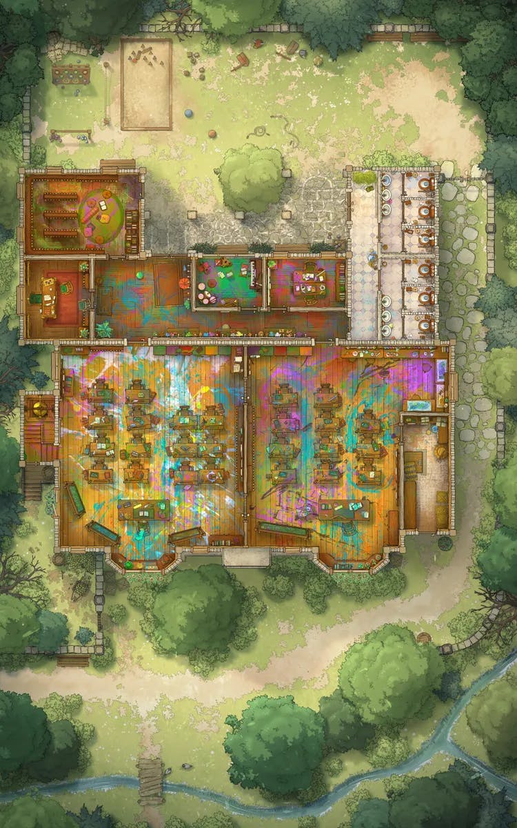 Quaint Village School map, Paint Party variant thumbnail