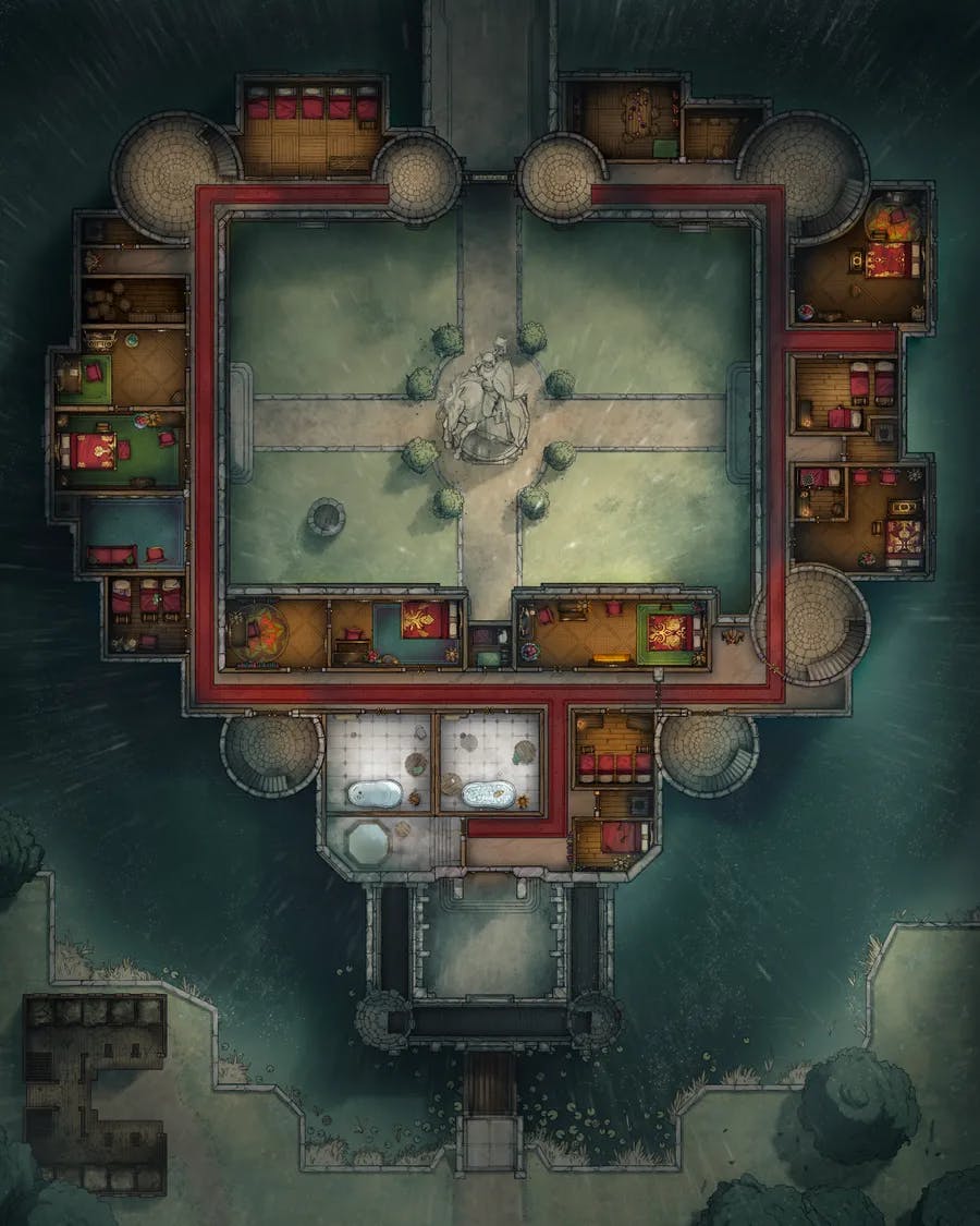 Palace Outer Court map, Second Floor Rain variant thumbnail
