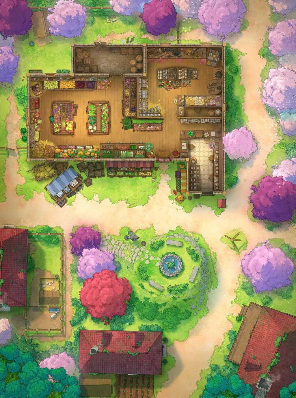 Gentle Village Greengrocer map, Spring variant thumbnail