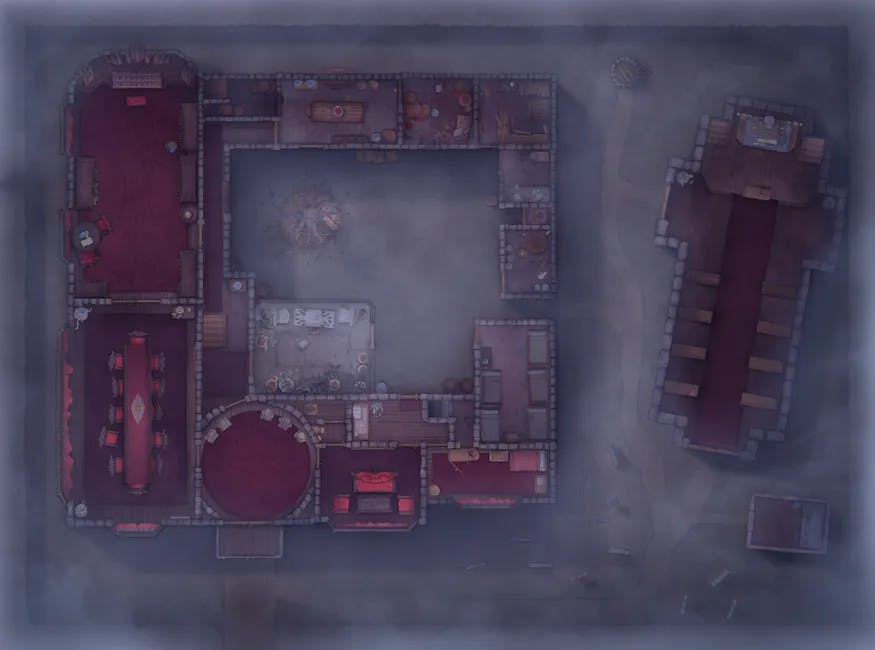 Vampire Mansion map, Fog Day variant