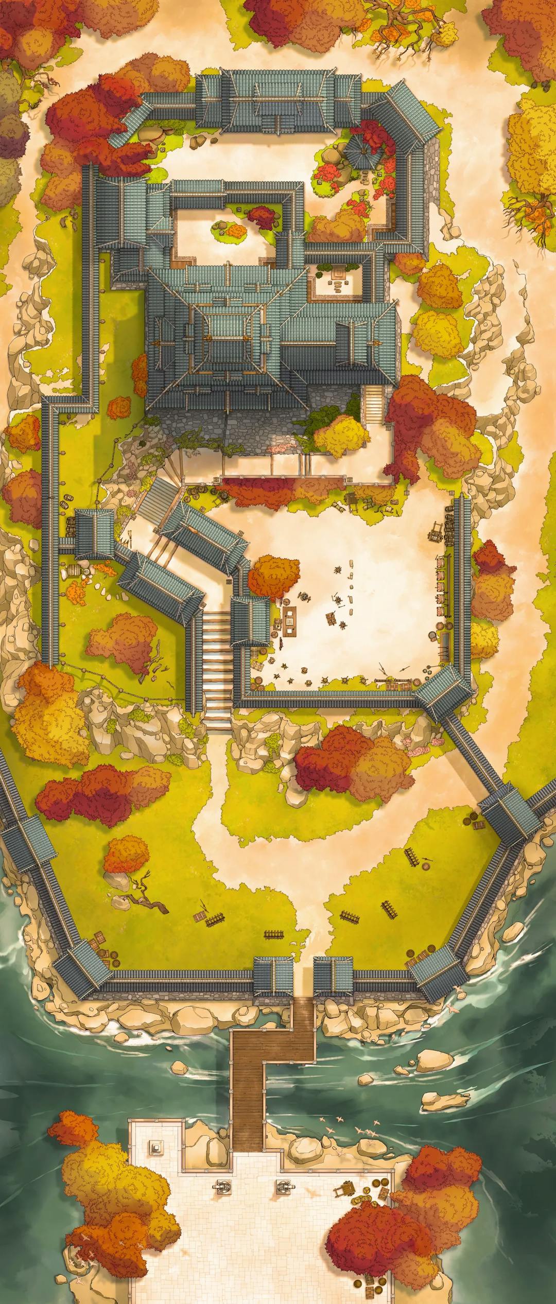 Japanese Castle Exterior map, Autumn variant