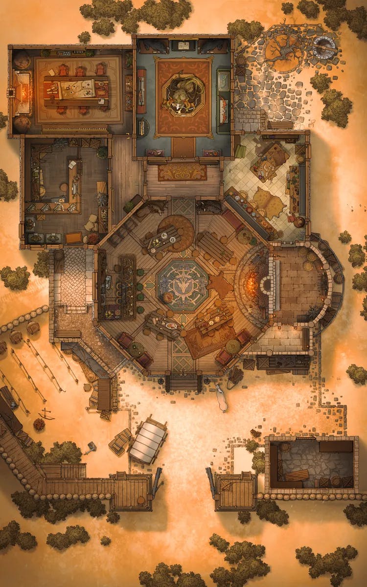 Village Hunting Guild map, Desert Day variant