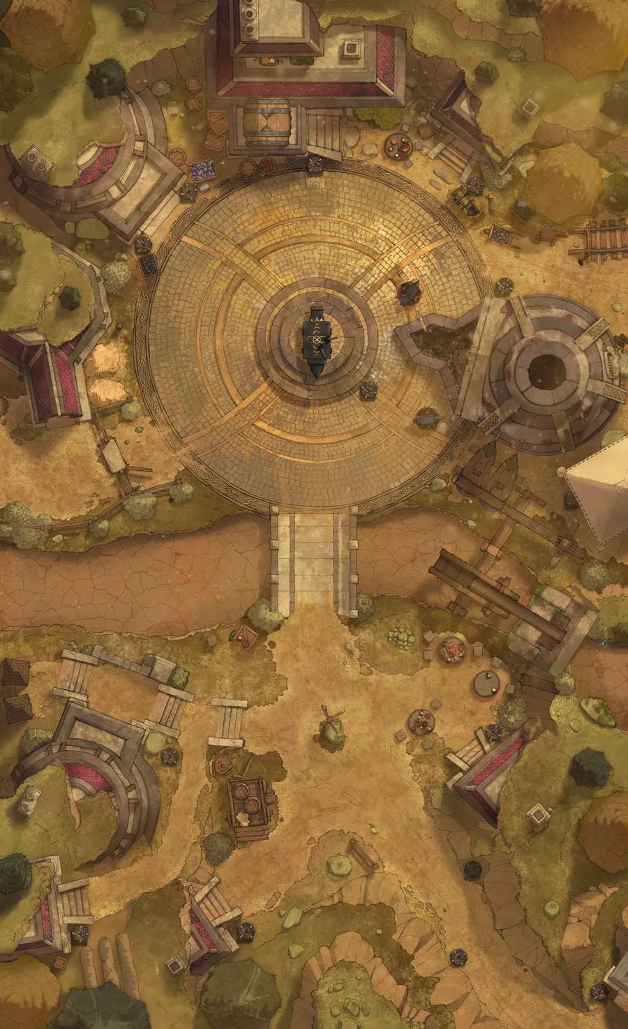 Overground Dwarven City Center map, Drought Day variant thumbnail