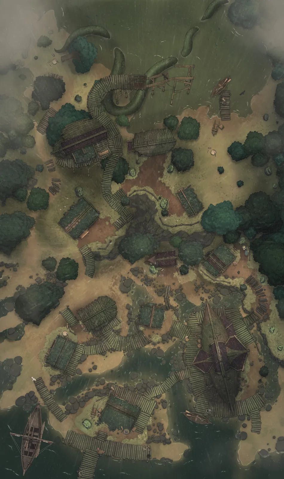 Yggdrasil Village map, Island Village Swamp variant