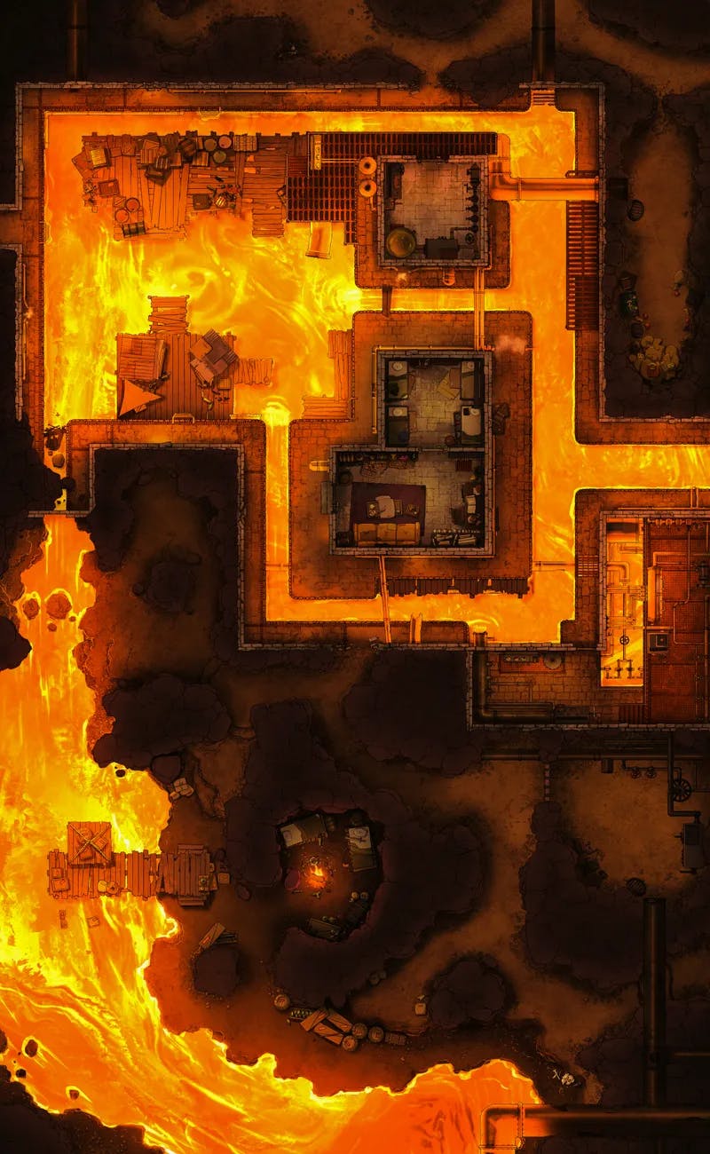 Sewer Tunnels map, Lava variant