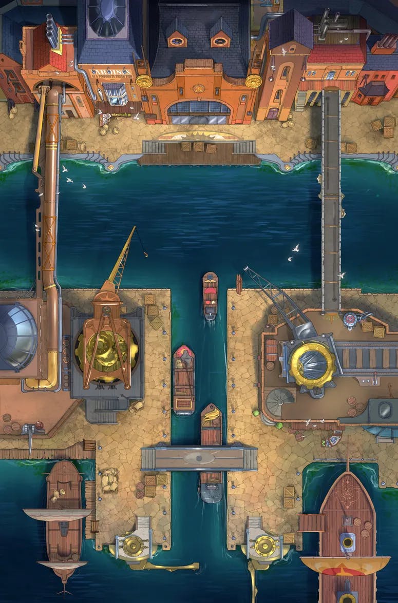 Iron Wharf map, No Fish variant thumbnail