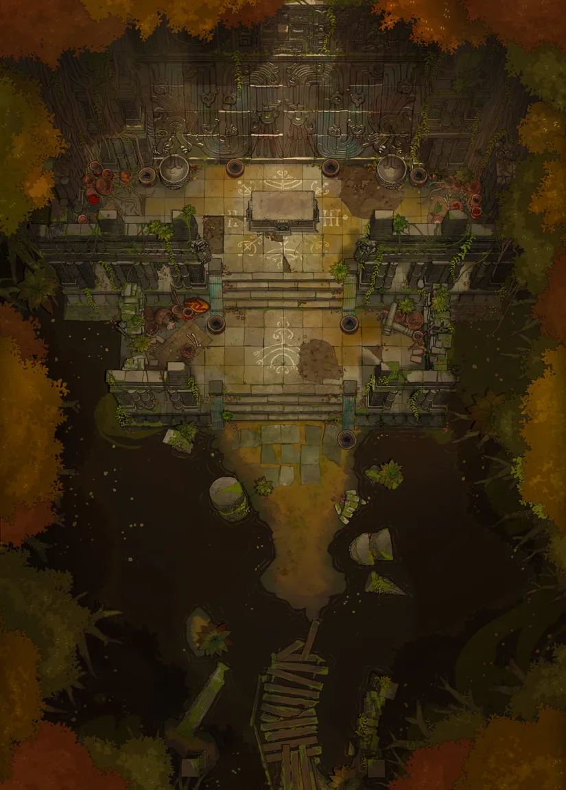 Jungle Temple Entrance map, Closed Autumn variant