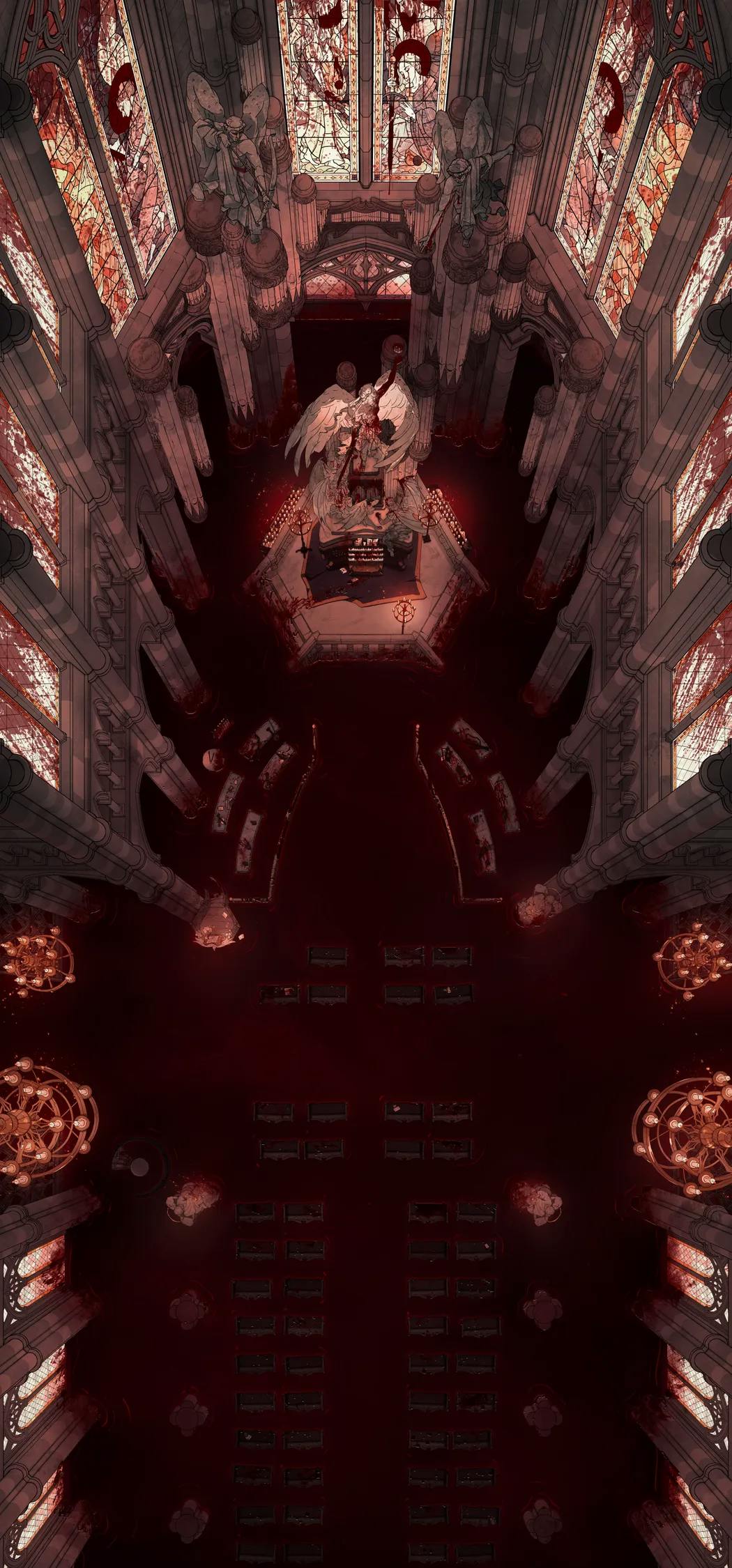 Grand Cathedral Interior map, Blood Flood variant