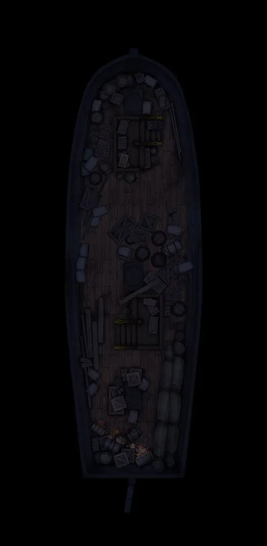 Haunted Ghost Ship Interior map, Undamaged Lower Deck Night variant