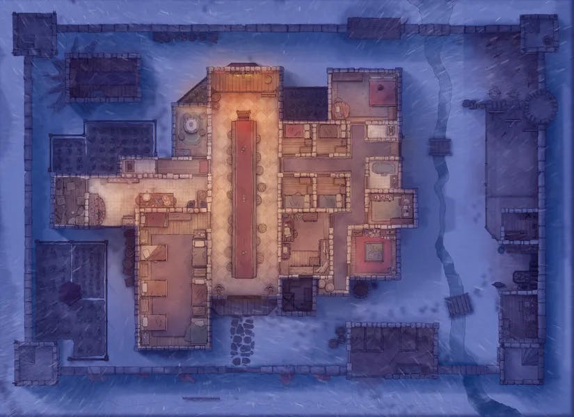 Adventurers' Guildhall map, Snow Night variant thumbnail