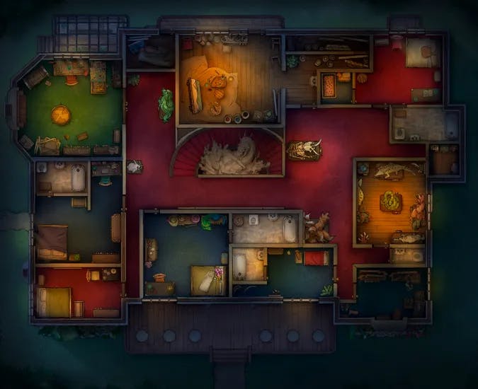 Grand Hunter's House map, Upper Floor Original Night variant thumbnail