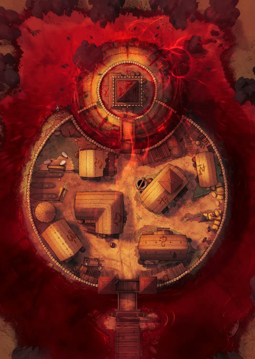 Motte and Bailey Castle map, Blood Ritual variant thumbnail