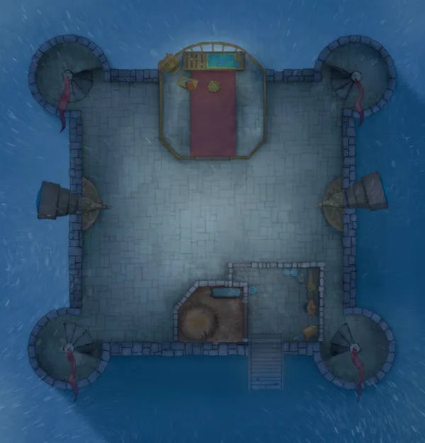 Grounded Castle map, Rooftop Night Snow variant thumbnail