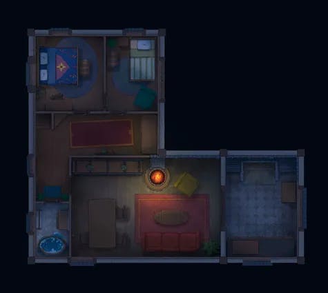 Blacksmith Interior map, Upper Floor Props Off Night variant thumbnail