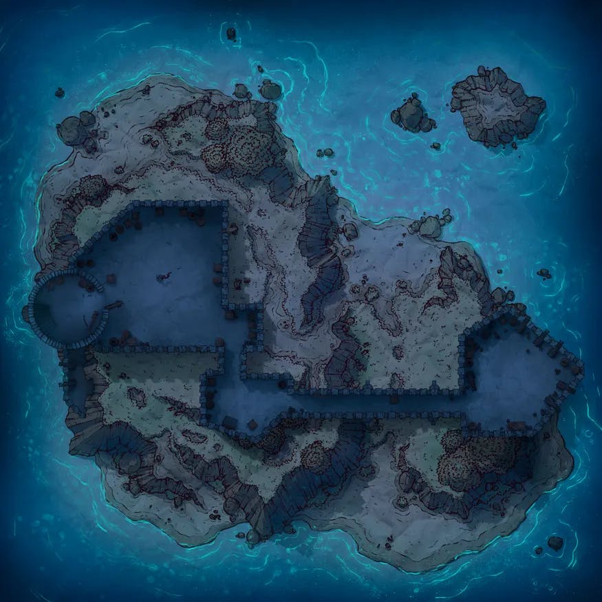 Island Fort map, Roof Glowy Plankton variant thumbnail