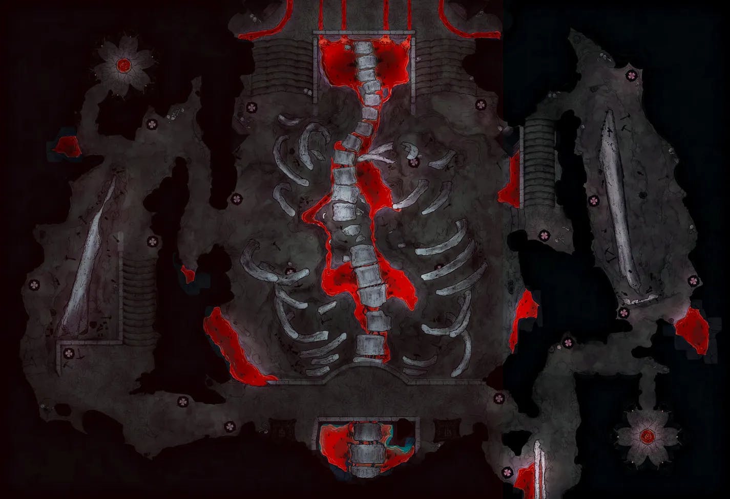 Elder Brain Spine Mine map, Gore variant