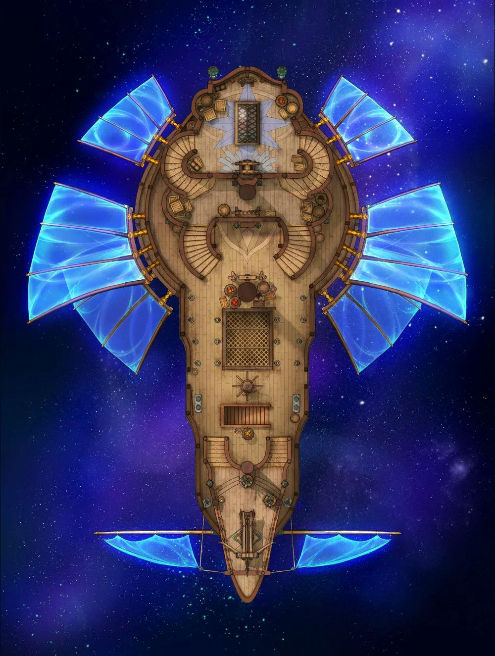 The Crystal Veil map, Starry Night Ship variant