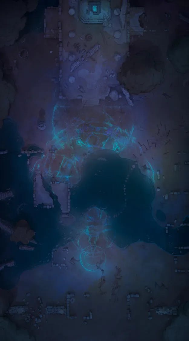 Ancient Battlefield map, Magic Symbol Night variant thumbnail