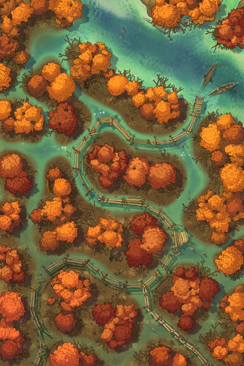 Mangrove Forest map, Autumn variant