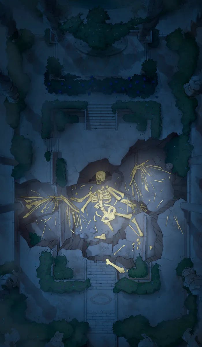 Ruined Courtyard map, Angel Night variant thumbnail