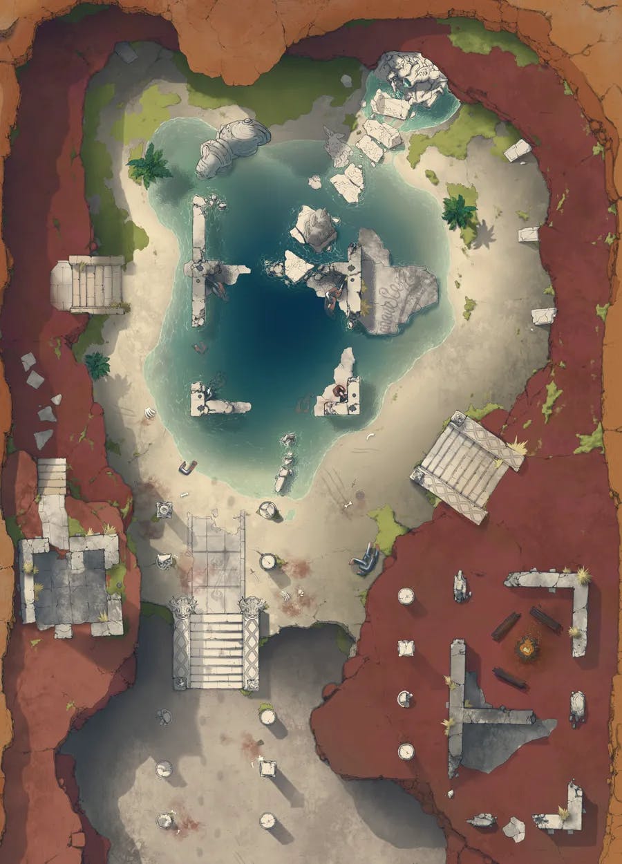 Desert Ruins map, Broken Chains variant
