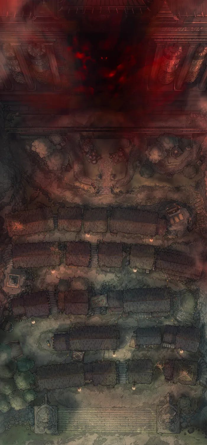 The Forbidden Gates map, Flame Demon variant