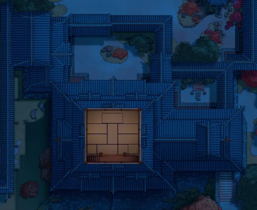 Japanese Castle Interior map, Floor 05 Empty Night variant thumbnail