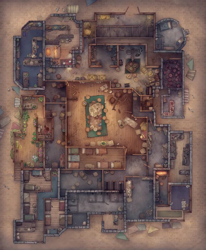 Thieves Guild Hideout map, Raid Day variant