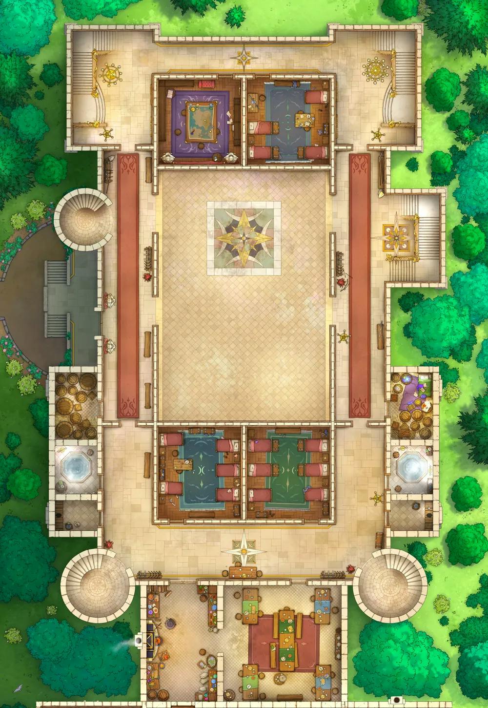 Palace Guard Chambers map, Empty Day variant thumbnail