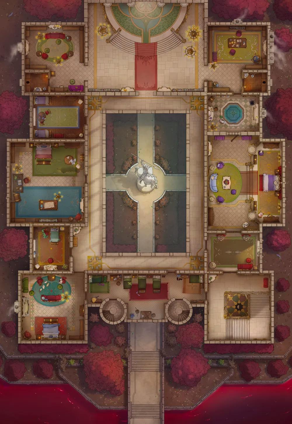 Palace Inner Court map, Second Floor Blood River variant thumbnail