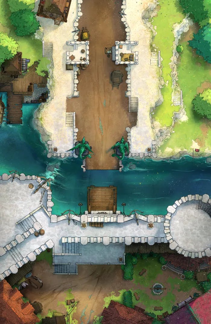 River Stronghold map, Half Drawn variant thumbnail