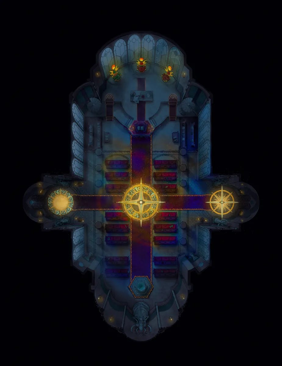 Solar Cathedral map, Invocation Ground Floor variant