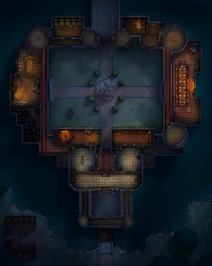 Palace Outer Court map, First Floor Original Lights On Night variant