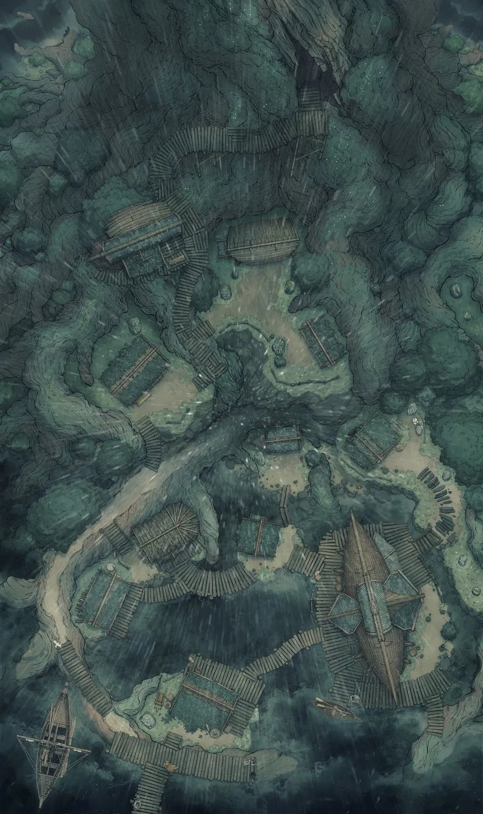 Yggdrasil Village map, Rain variant