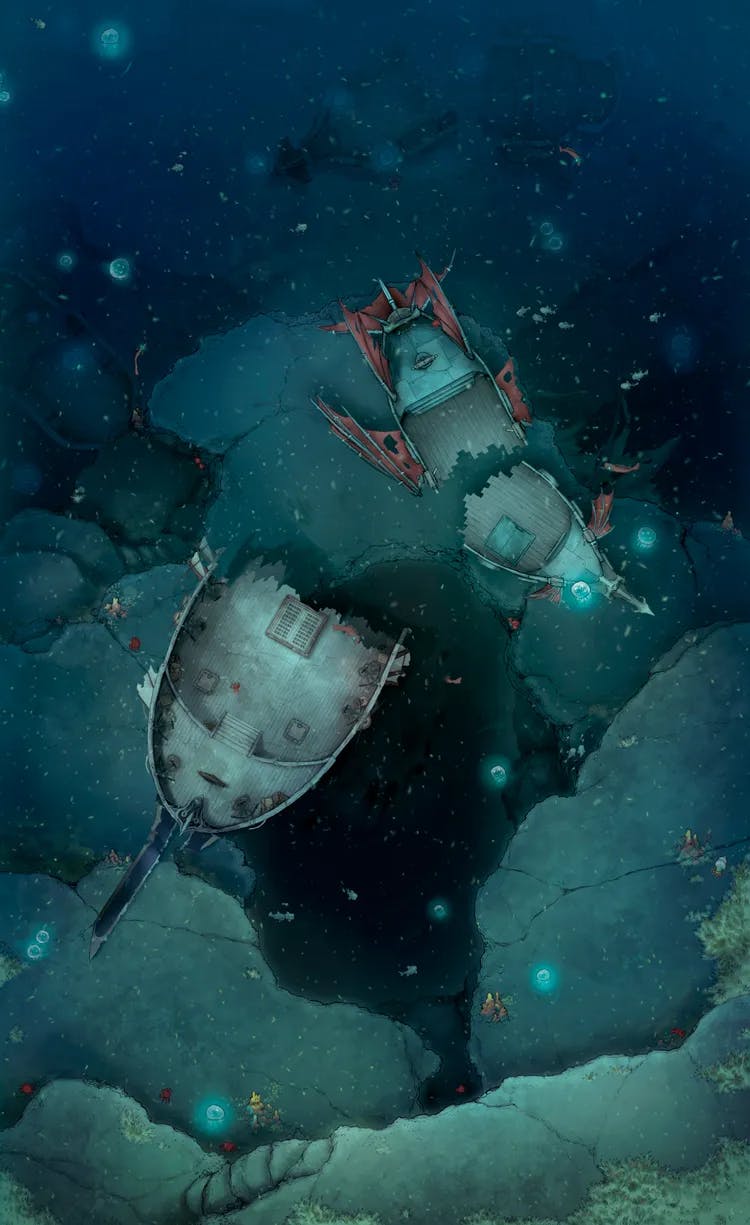 Abyssal Fall map, Zone 1 Ship Graveyard variant thumbnail