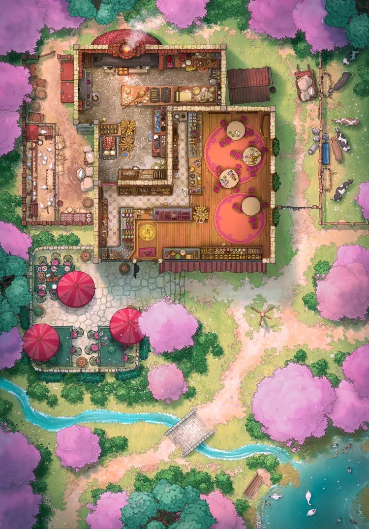 Village Bakery map, Spring variant thumbnail