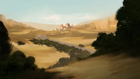 Adventurer's Guildhall map, Desert Day variant