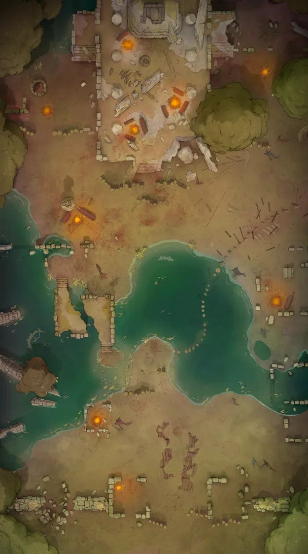 Ancient Battlefield map, Goblin Camp Day variant thumbnail