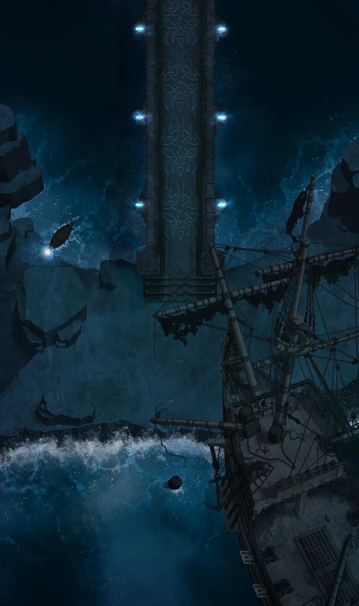 Haunted Ghost Ship Exterior map, Bridge Chthonic Boat variant thumbnail