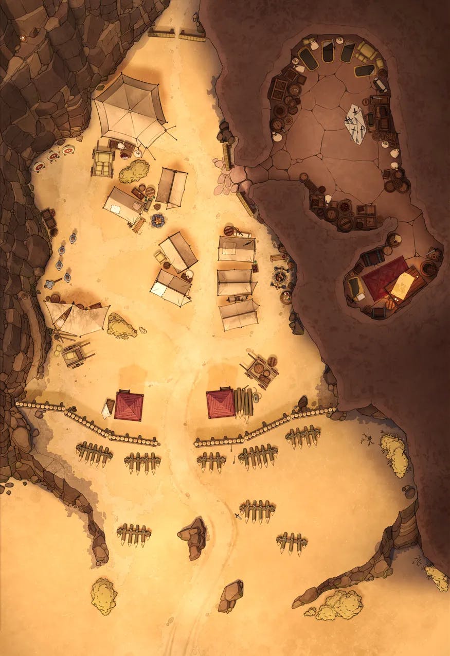 Rebel Camp map, Desert Day variant