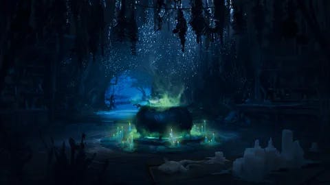 Hidden Witch's Hut map, Winter Night variant