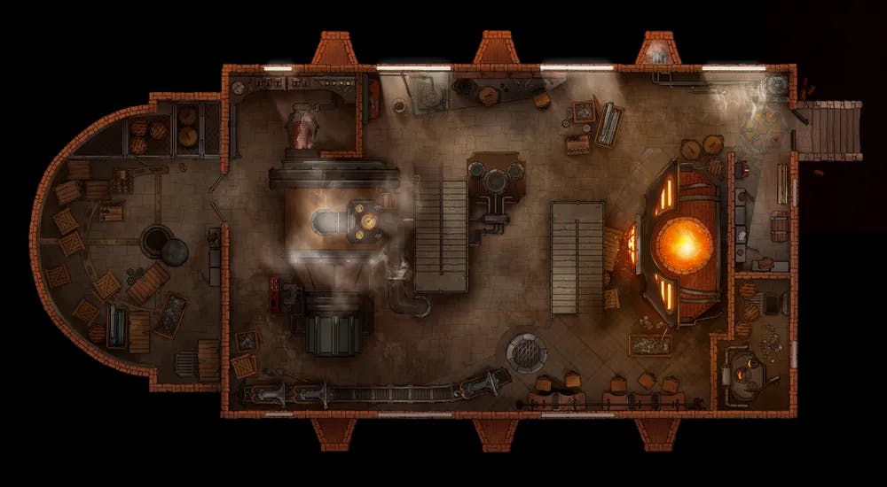 Steam Factory map, Overheated Floor 1 variant
