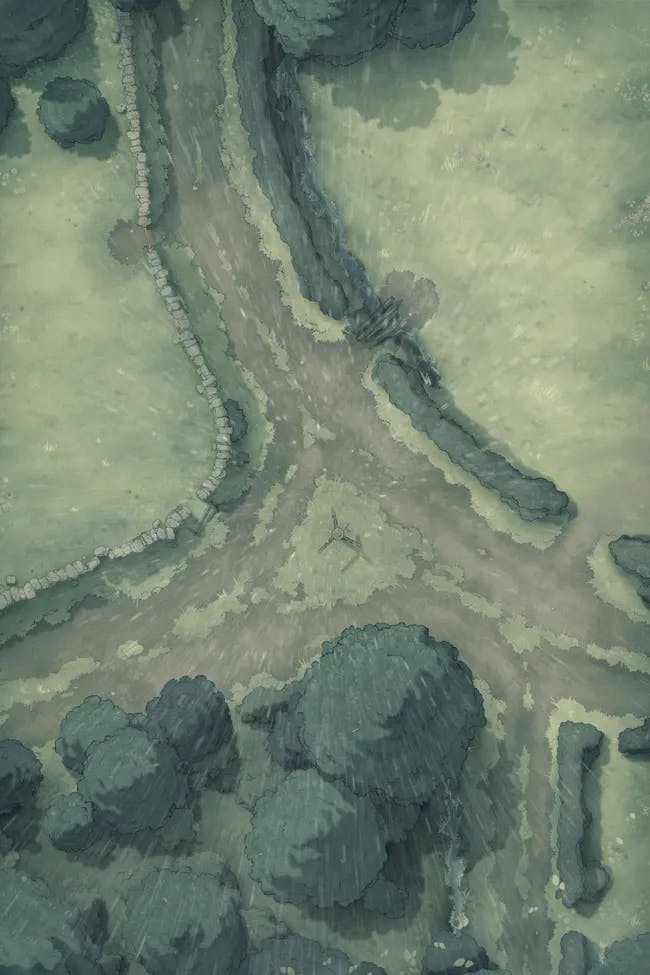 Crossroads map, Rain variant