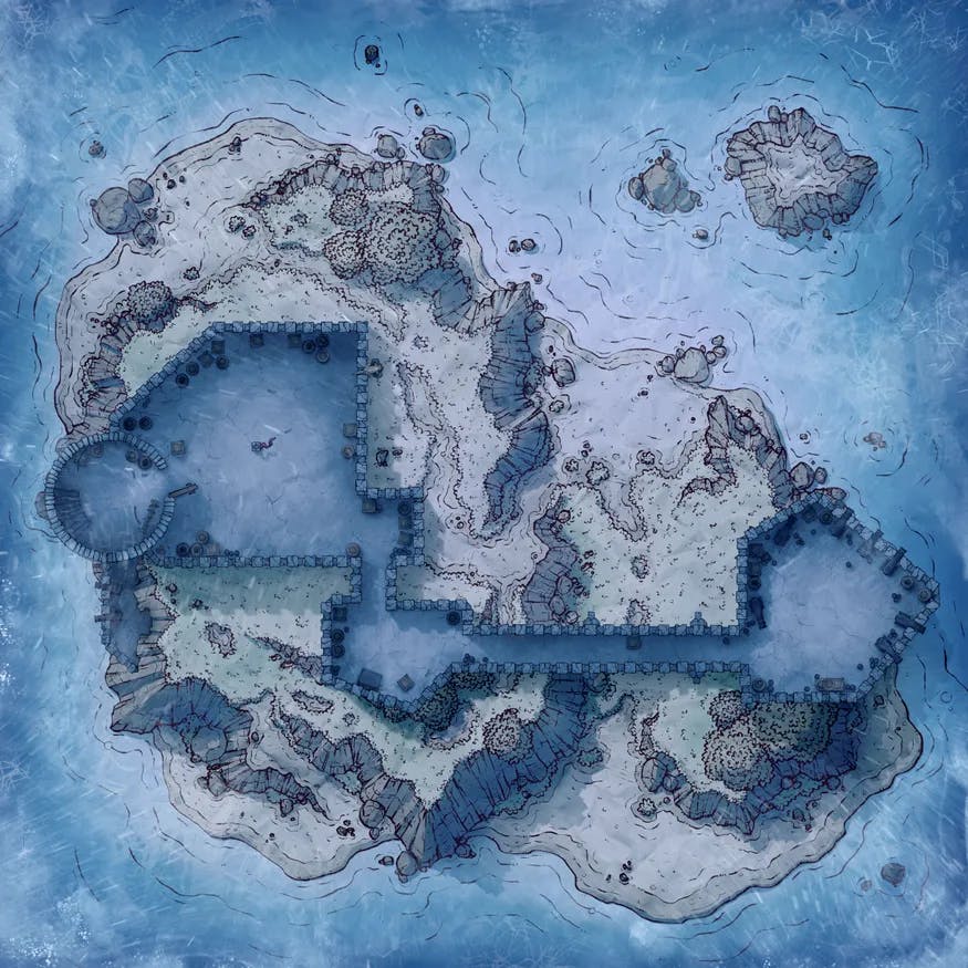 Island Fort map, Snow Roof variant thumbnail