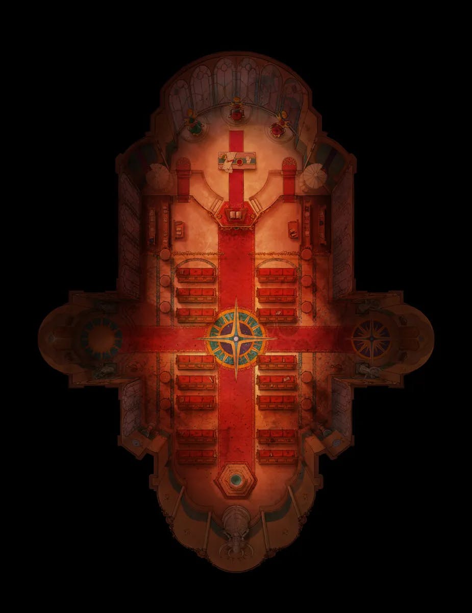 Solar Cathedral map, Hellgate Ground Floor variant